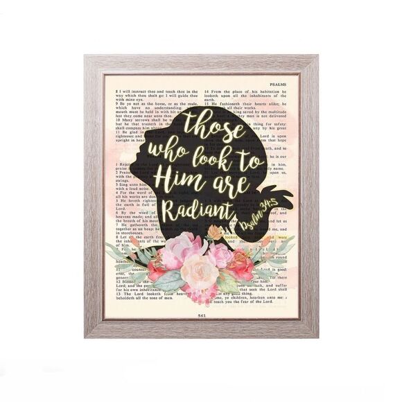 Psalm 34:5 Silhouette Print - Picture 2 of 2